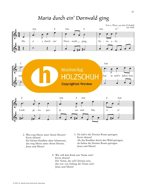 Maria durch ein Dornwald ging